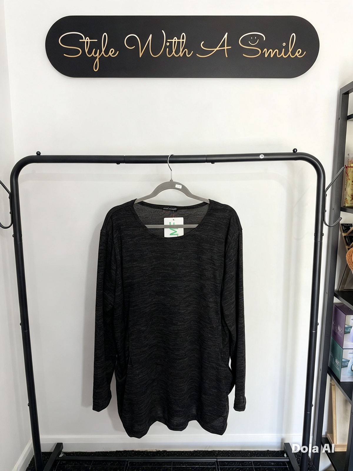 Ella - Longline Marl Jumper With Pockets