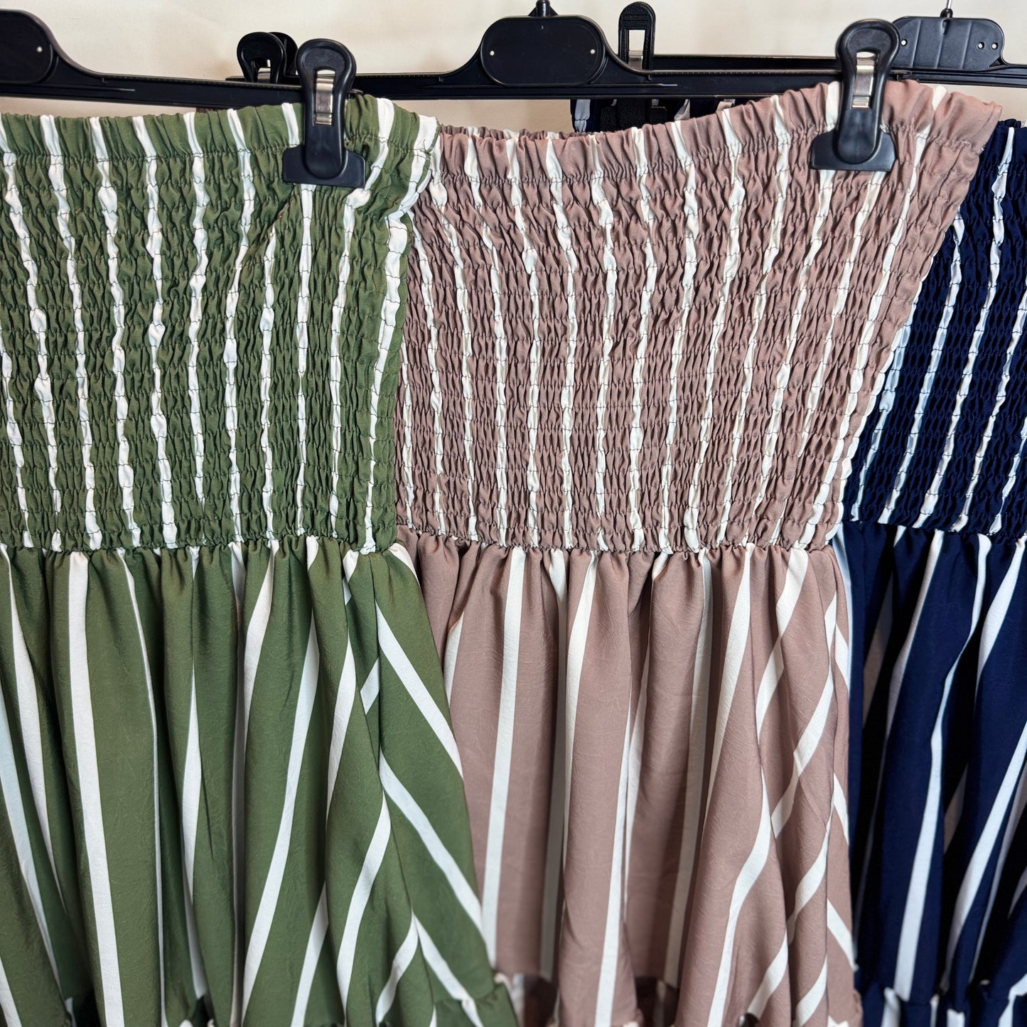 Shay - Bandeau Stripe Frill Playsuit