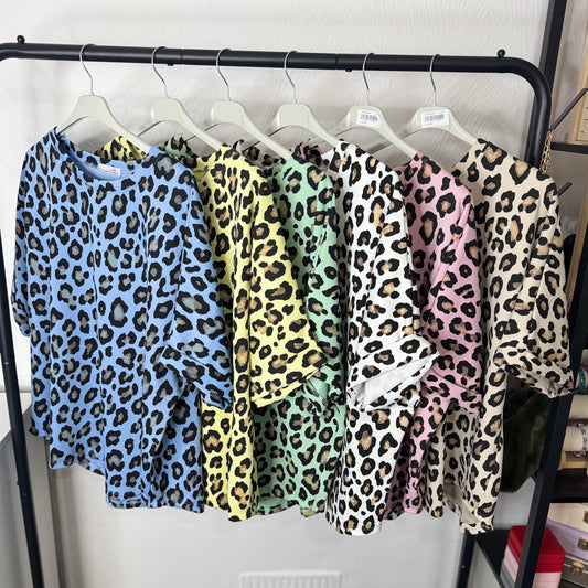 Belle - Oversized Leopard T Shirt Womenswear