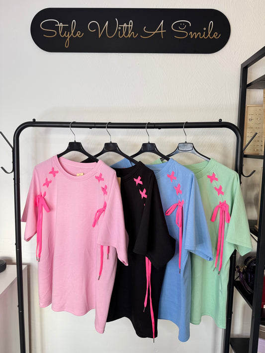 Galina - Tee With Criss Cross Detailing