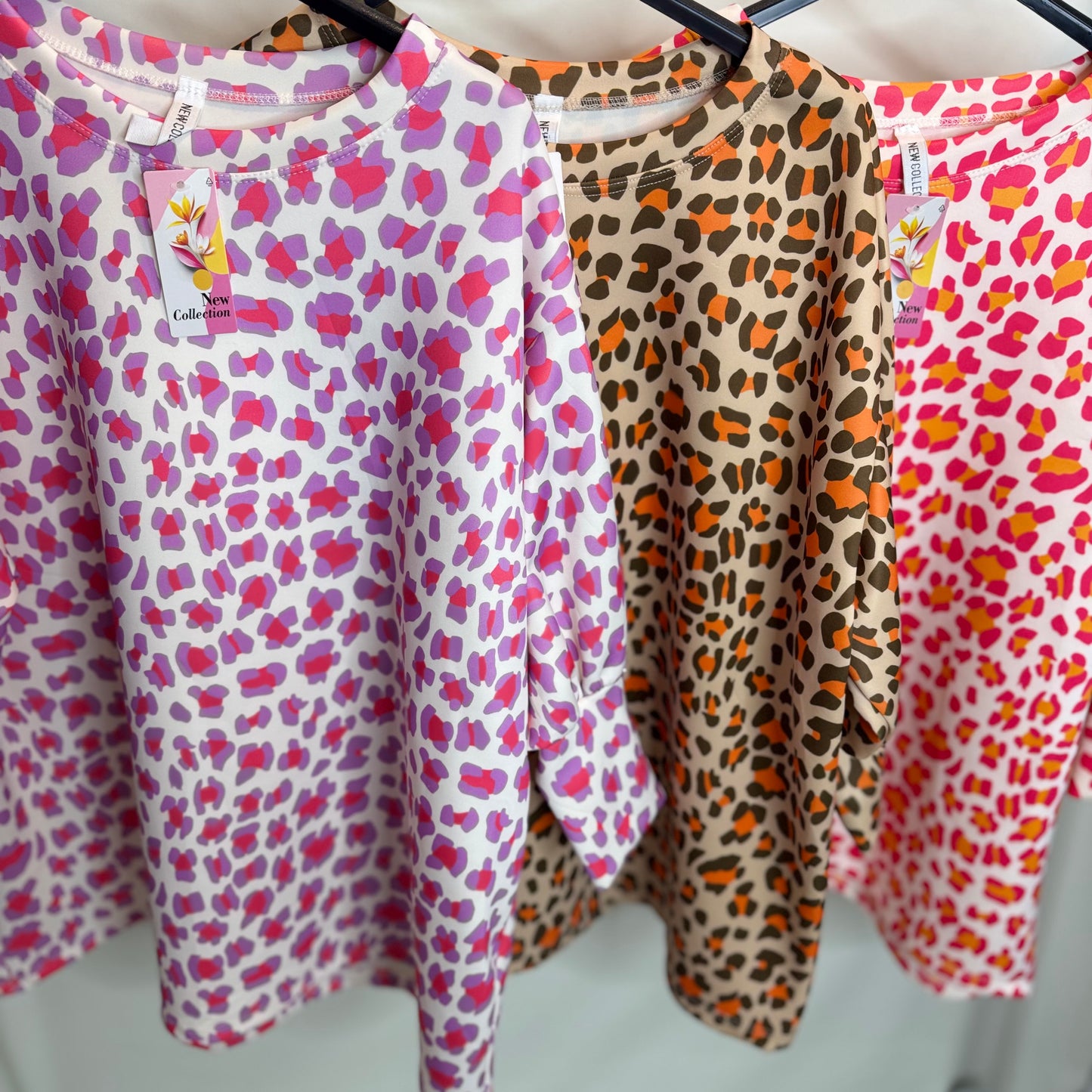 Sage - Leopard Print Top With Button Detailing