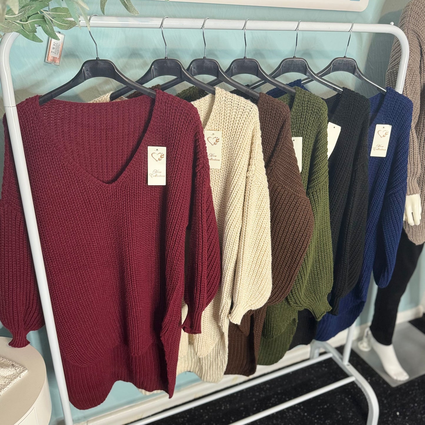 Dutty - Oversized Waffle Knit Dipped Hem Jumper - up to a UK 22 - Knitwear Womenswear