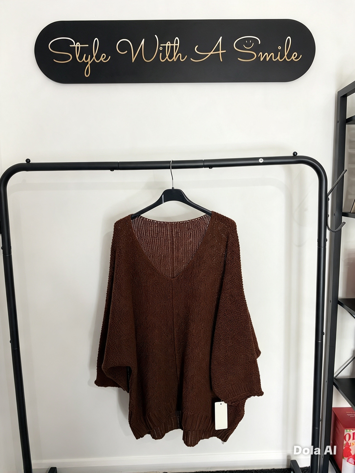 Anya - Waffle Knit Dipped Hem Jumper