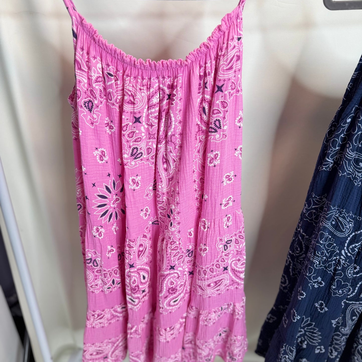 Miley - Bandana Print Cheesecloth MIDI Dress