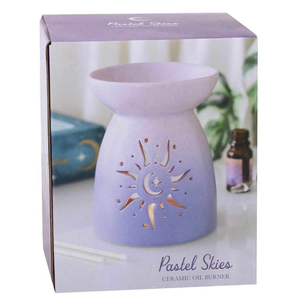 Purple Sun Cut Out Oil Burner