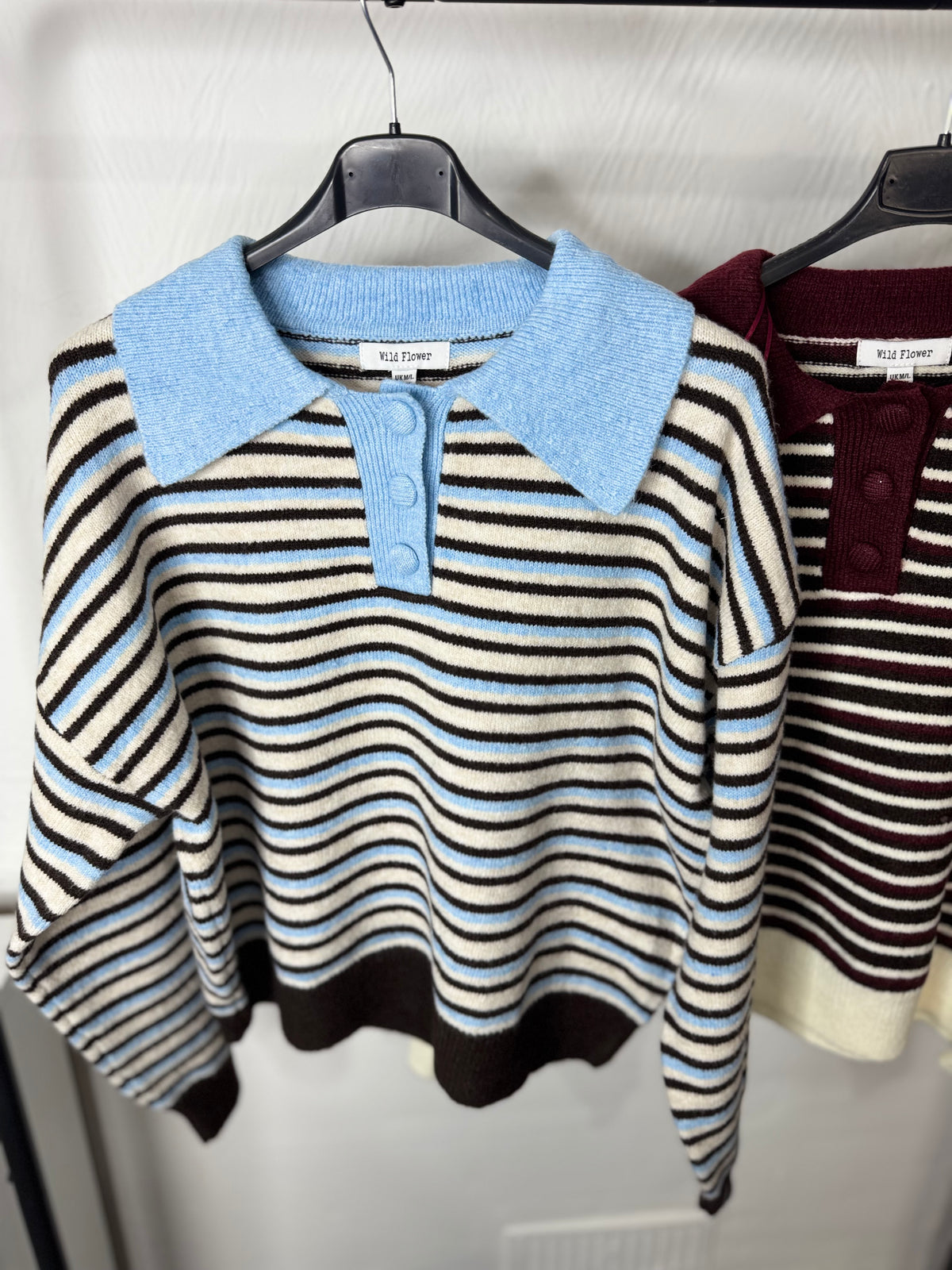 Florence - Stripe Polar Neck Jumper