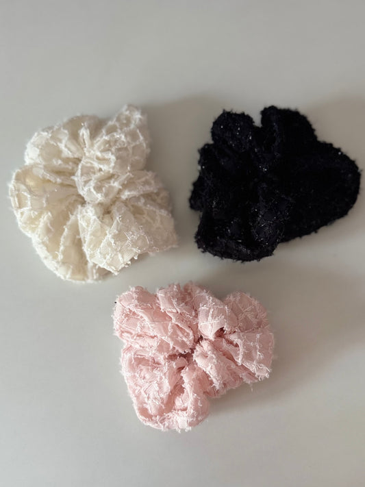 Textured Lace Scrunchie