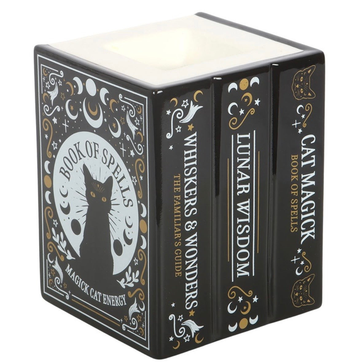 Black Cat Book Of Spells Wax Warmer & Oil Burner
