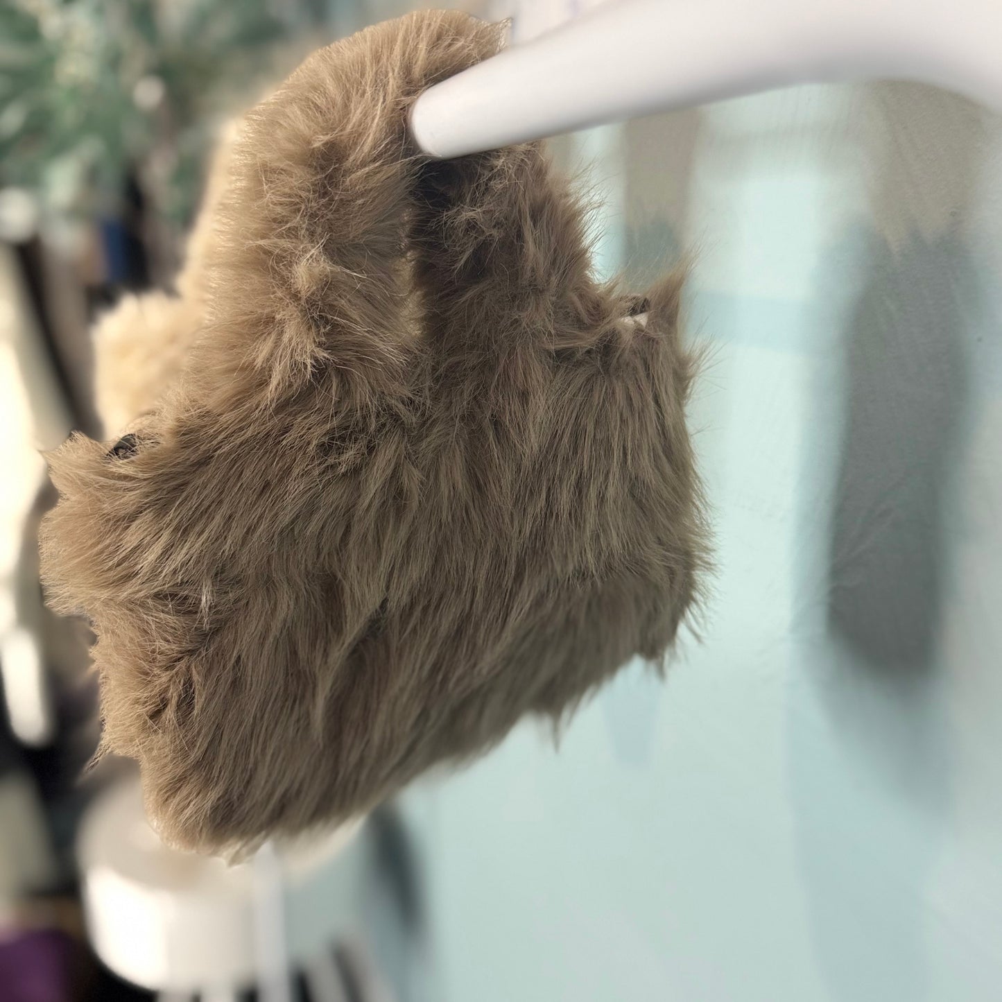 Alicia - Faux fur Mini Bag with cross body strap.