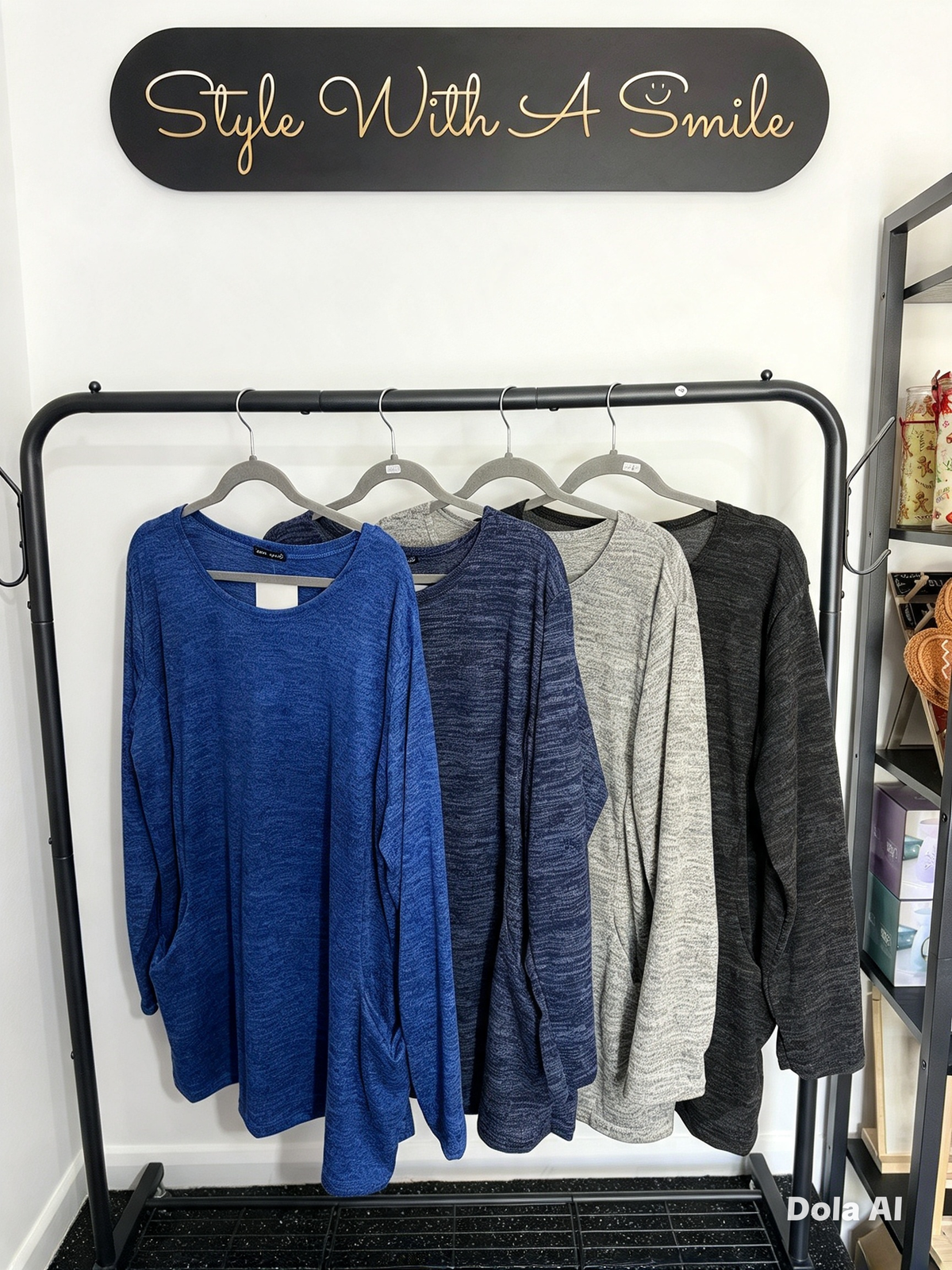 Ella - Longline Marl Jumper With Pockets