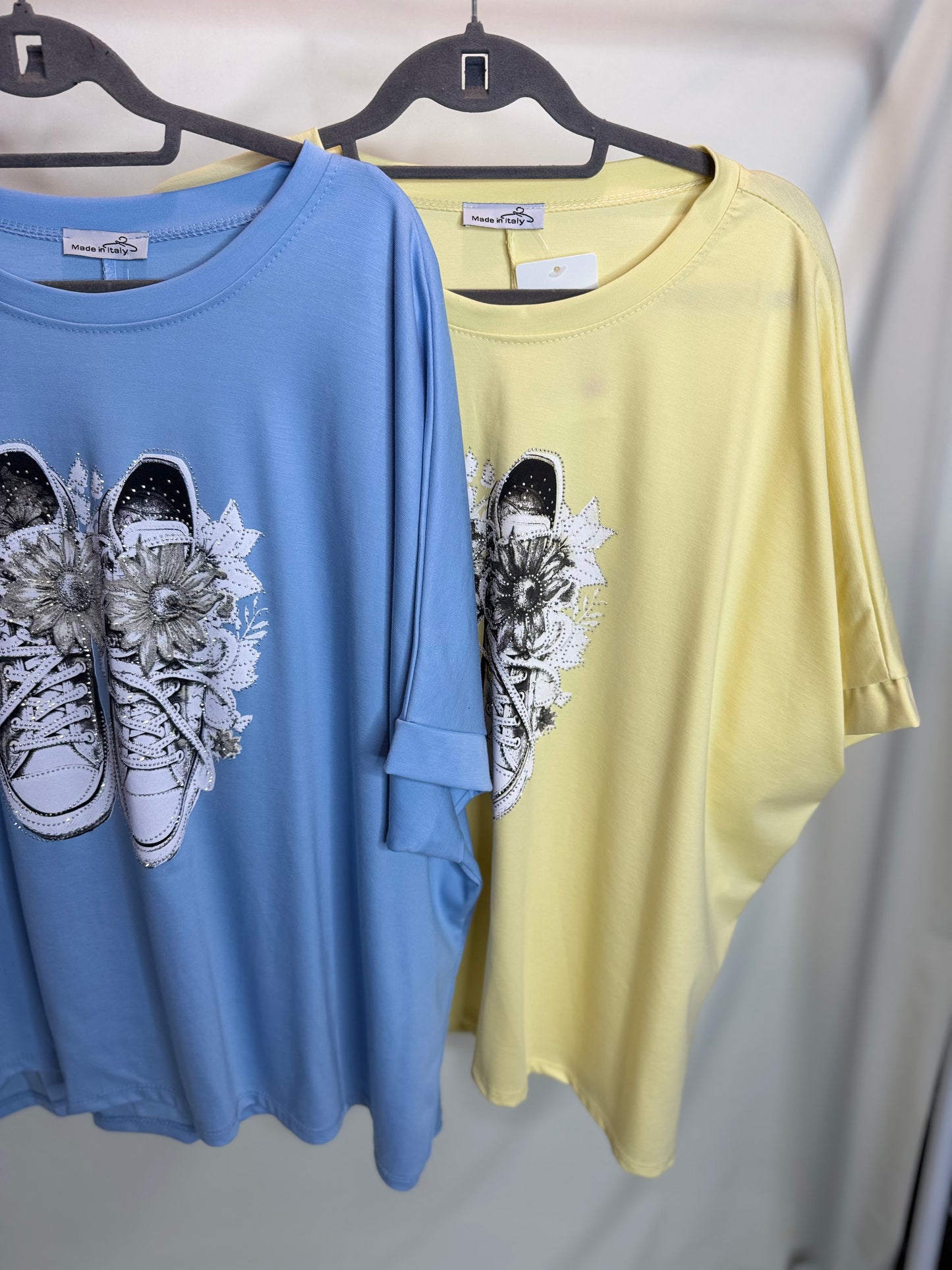 Frankie - Diamanté Shoe T Shirt