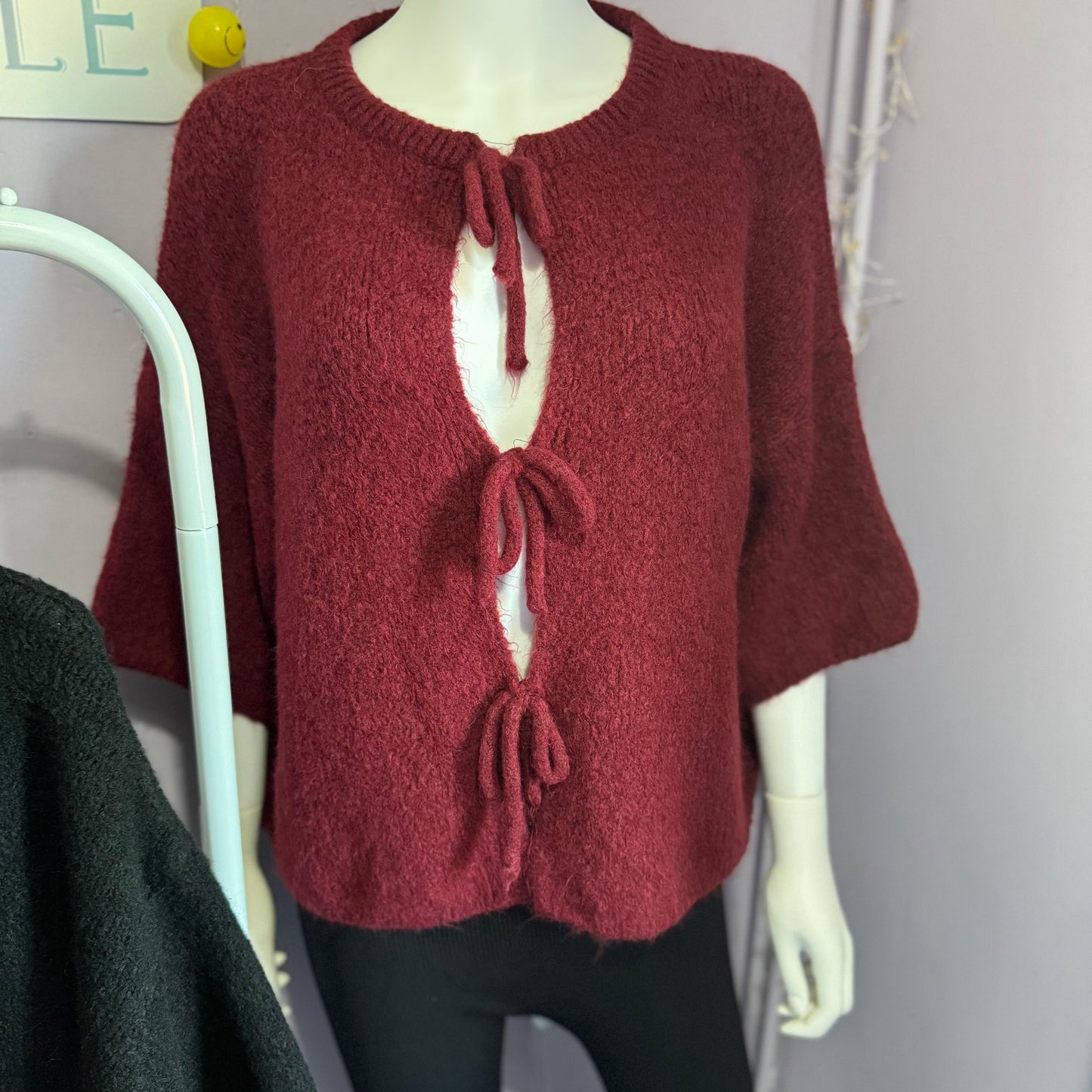 Luna - Tie Up 3/4 Length Knitted Cardigan!