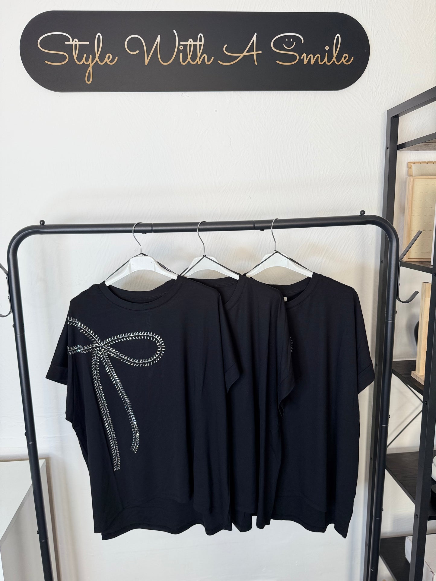 Shay - Diamanté Bow T Shirt